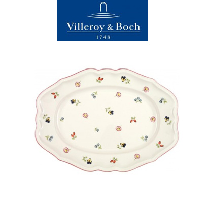 [해외][Villeroy&amp;Boch] 빌레로이앤보흐 Petite Fleur Oval Platter 14 1/2 in (37cm)