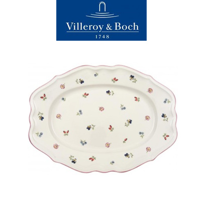 [해외][Villeroy&amp;Boch] 빌레로이앤보흐 Petite Fleur Oval Platter 17 in (44cm)