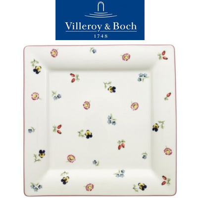 [해외][Villeroy&amp;Boch] 빌레로이앤보흐 Petite Fleur Square Dinner Plate 10 1/2 in (27cm) (2pcs)