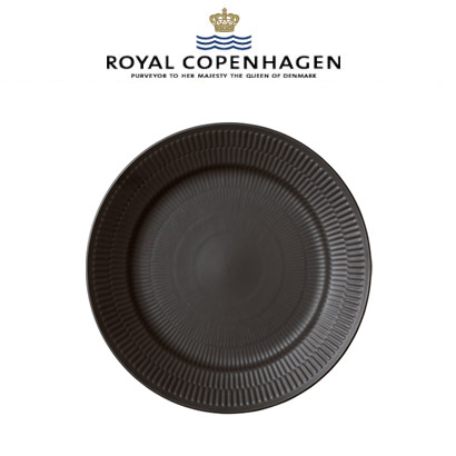 [해외] 로얄코펜하겐 Black Fluted Dinner plate, 10.75inch (2pc)