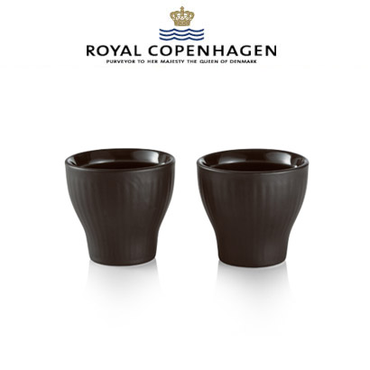 [해외] 로얄코펜하겐 Black Fluted Egg cup, 4.8cm (4pcs)