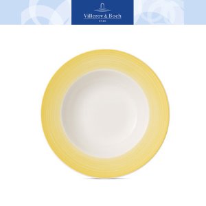 [해외][Villeroy&amp;Boch] 빌레로이앤보흐 Colorful Life Rim Soup Bowl Lemon Pie 9.75 in (2pc)