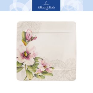 [해외][Villeroy&amp;Boch] 빌레로이앤보흐 Quinsai Garden Square Dinner Plate Magnolia 10.5 in (2pc)