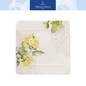 [해외][Villeroy&amp;Boch] 빌레로이앤보흐 Quinsai Garden Square Dinner Plate Chrysanthemum 10.5 in (2pc)