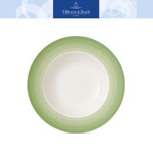 [해외][Villeroy&amp;Boch] 빌레로이앤보흐 Colorful Life Rim Soup Bowl Green Apple 9.75 in (4pc)
