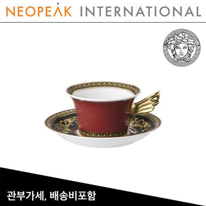 [해외] Versace 베르사체 Medusa Red Tea Cup &amp; Saucer (Saucer D 6 ¼inch / 16cm, 7ounce / 207ml)