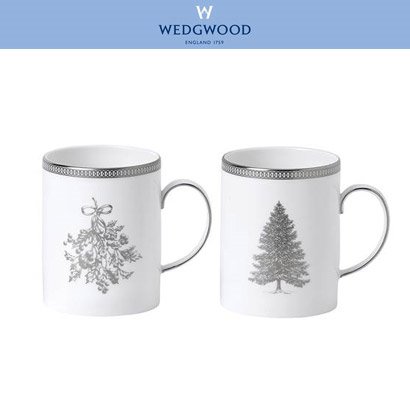 [해외] 웨지우드 윈터화이트 Winter White Mug, Set of Two (1set / 2pc) 관부가세/배송비포함