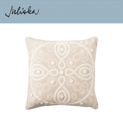 Juliska 베리 앤 스레드 Berry &amp; Thread Pillow 18 in. - Natural (1pc) 18 x 18 in (46*46cm) 관부가세 포함