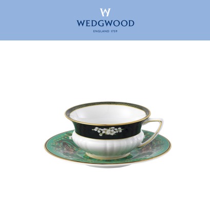 [해외] 웨지우드 원더러스트 Wonderlust Emerald Forest Teacup &amp; Saucer (1set / 2pc) 관세포함