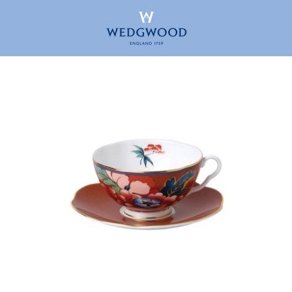 [해외] 웨지우드 Paeonia Blush Red Teacup &amp; Saucer Set (1set / 2pc) 관세포함