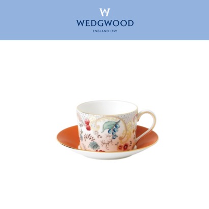 [해외] 웨지우드 원더러스트 Wonderlust Rococo Flowers Teacup &amp; Saucer Set (1set / 2pc) 관세포함