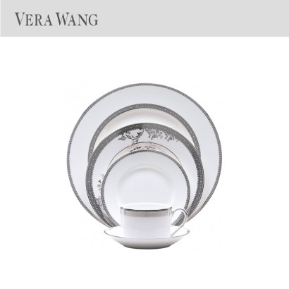 [해외] 웨지우드 베라왕 레이스 플래티넘 Vera Wang Lace Platinum 5-Piece Place Setting (4인조 / 20pc) 관부가세/배송비포함 미국발송 정품/중국발송 짝통상품아님
