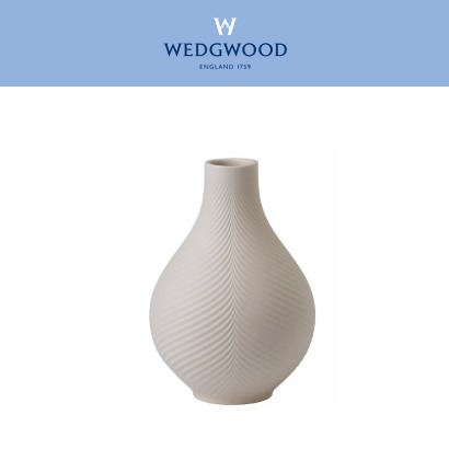 [해외] 웨지우드 폴리아 Folia Powder Pink Bulb Vase (2.4리터 / 17x24cm) 관부가세/배송비포함