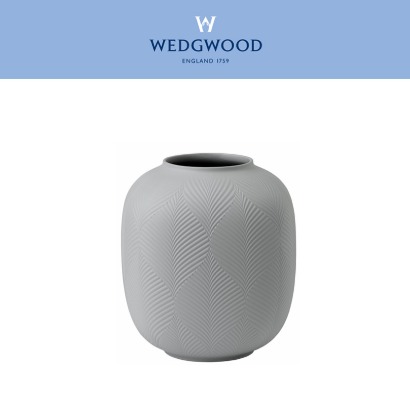 [해외] 웨지우드 폴리아 Folia Dove Grey Rounded Vase (5리터 / 19x22cm) 관부가세/배송비포함
