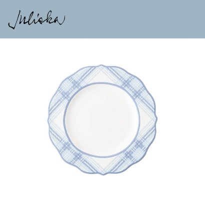 Juliska 타탄 Tartan Chambray Dinner Plate (2pc) 11 in (28cm) 관부가세 포함