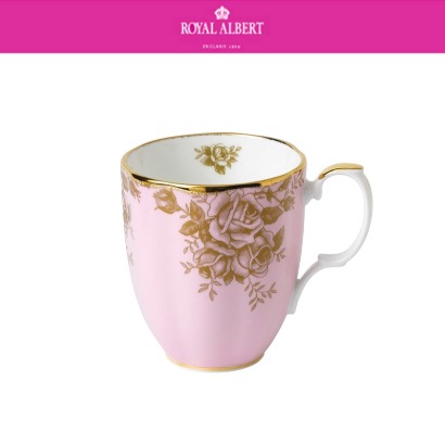 [해외] 로얄알버트 100주년 리프레시 100 Years 1960 Golden Rose Mug (1pc) 9cm x 10cm / 0.4L 관부가세 포함