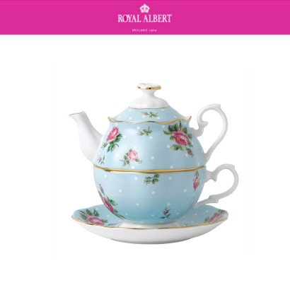 [해외] 로얄알버트 폴카 블루 Polka Blue Tea for One (1set / 4pc) 관부가세 포함