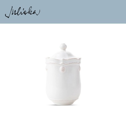 Juliska 베리 앤 스레드 Berry &amp; Thread Lidded Jar - Whitewash (1set / 2pc) 3.25 x 5.75 in (8*15cm) 관부가세 포함