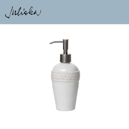 Juliska 르 빠니에 Le Panier Soap Dispenser - Whitewash (1pc) 3.25&quot;W x 8.0&quot;H x 3.75&quot;L (8*20*10cm) 관부가세 포함