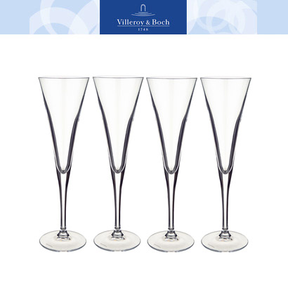 [해외][Villeroy&amp;Boch] 빌레로이앤보흐Purismo SpecialFlute Champagne : Set of 4(24.5cm/0.18L)