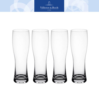 [해외][Villeroy&amp;Boch] 빌레로이앤보흐Purismo BeerWheat Beer Pilsner : Set of 4(24.3cm/0.74L)