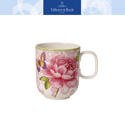 [해외][Villeroy&amp;Boch] 빌레로이앤보흐 Rose Cottage Mug : Pink 11.75 oz (4pcs) (0.35L)