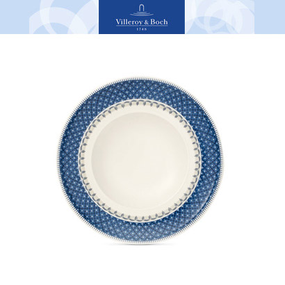 [해외][Villeroy&amp;Boch] 빌레로이앤보흐 Casale Blue Rim Soup 9.75 in (4pc)