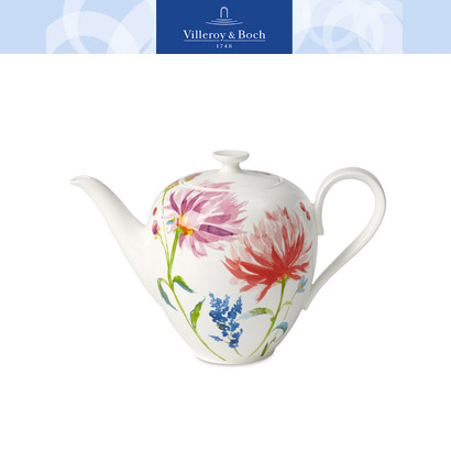 [해외][Villeroy&amp;Boch] 빌레로이앤보흐 Anmut Flowers Bone China 2-Pc. Lidded Coffee Pot (1.5L)