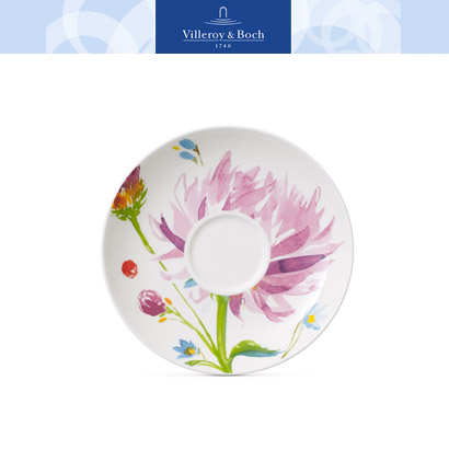 [해외][Villeroy&amp;Boch] 빌레로이앤보흐 Anmut Flowers Bone China Tea Cup Saucer (15cm) (2pcs)