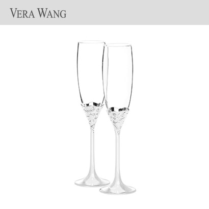 [해외][베라왕][Vera Wang] Vera Lace BouquetSet of 2 Toasting Flutes