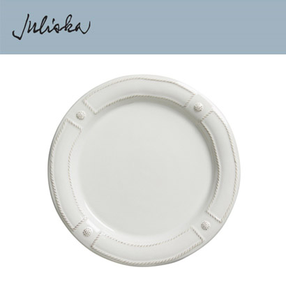 Juliska 베리 앤 스레드 Berry &amp; Thread French Panel Dinner Plate - Whitewash (4pc) 11 in (28cm) 관부가세 포함
