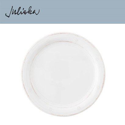 Juliska 알 프레스코 Al Fresco Berry &amp; Thread Melamine Dinner Plate - Whitewash (8pc) 11 in (28cm) 관부가세 포함