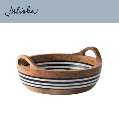 Juliska 스톤우드 스트라이프 Stonewood Stripe Round Handled Bowl (1pc) 11 in (28cm) 관부가세 포함