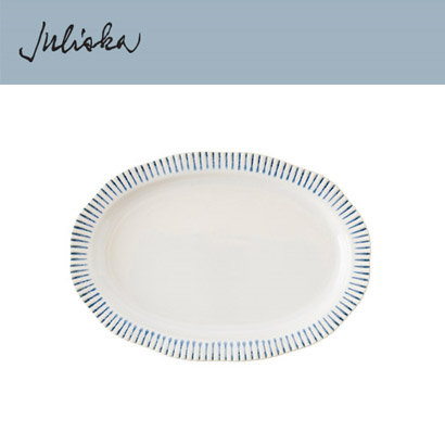 Juliska 시티오 스트라이프 Sitio Stripe Platter 17 in. (1pc) 12 1/2 in (32*43cm) 관부가세 포함
