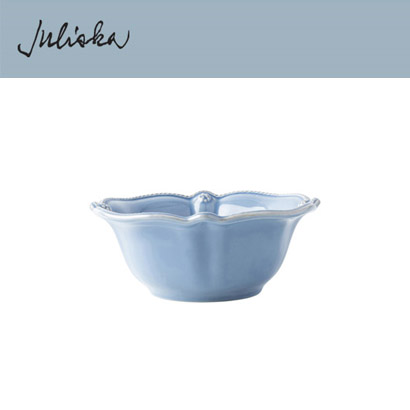 Juliska 베리 앤 스레드 Berry &amp; Thread Scallop Cereal Bowl - Chambray (1pc) (지름 7 *높이 3) in (18*8cm) 관부가세 포함