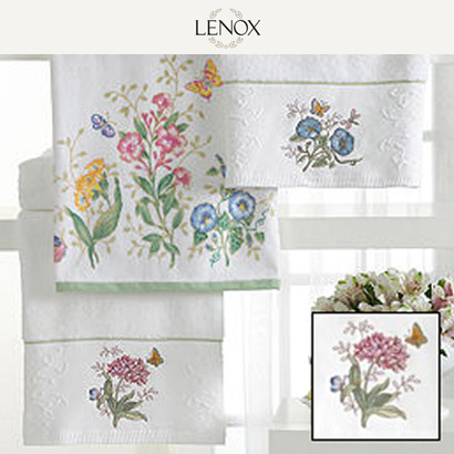 [해외][Lenox] Butterfly Meadow Embroidered 핸드타월 (40cmx71cm)