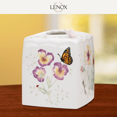[해외][Lenox] Butterfly Meadow® Tissue Holder by Lenox
