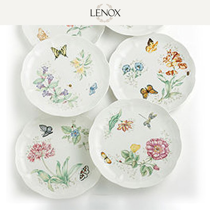 [해외][Lenox] Butterfly Meadow Dinner Plate 4인용