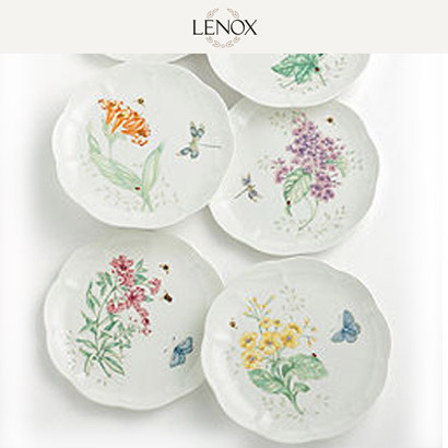 [해외][Lenox] Butterfly Meadow Accent/Salad Plate 4인용
