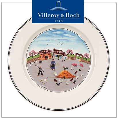 [해외][Villeroy&amp;Boch] 빌레로이앤보흐 Design Naif Salad Plate No.3 Country Yard 디자인나이프 (2pcs) (21cm)