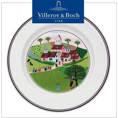 [해외][Villeroy&amp;Boch] 빌레로이앤보흐 Design Naif Bread and Butter Plate No3.Wedding Procession 디자인나이프 (2pcs) (17cm)