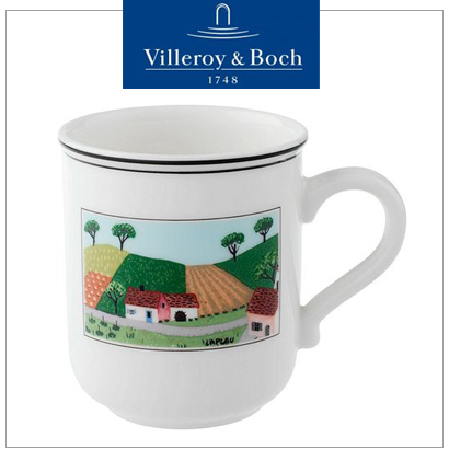 [해외][Villeroy&amp;Boch] 빌레로이앤보흐 Design Naif Mug No.6 Countryside 디자인나이프 (4pcs) (0.3L)