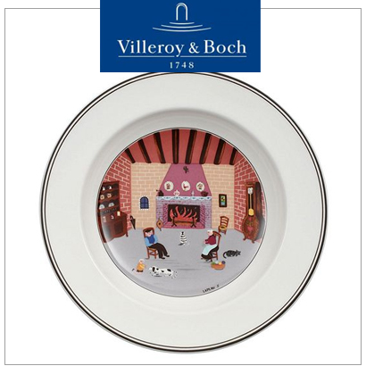 [해외][Villeroy&amp;Boch] 빌레로이앤보흐 Design Naif Rim Soup Bowl No.5 By Fireside 디자인나이프 (2pcs) (21cm)