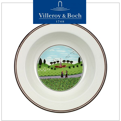 [해외][Villeroy&amp;Boch] 빌레로이앤보흐 Design Naif Rim Cereal Bowl No.6 Friends Meeting 디자인나이프 (4pcs) (20cm)