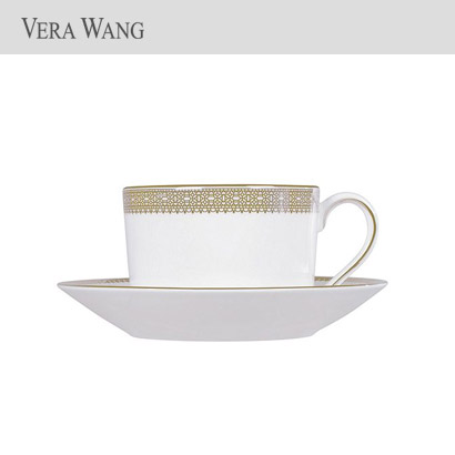 [해외] 웨지우드 베라왕 레이스 골드 Vera Wang Lace Gold Teacup &amp; Saucer (2set / 4pc) 관부가세/배송비포함
