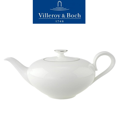 [해외][Villeroy&amp;Boch] 빌레로이앤보흐 Anmut Platinum No. 1 Teapot 33 3/4 oz (1L)