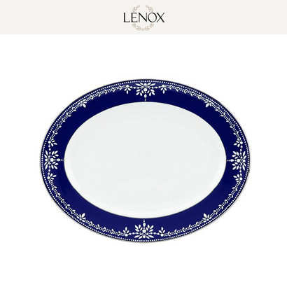 [해외][Lenox] 레녹스 Marchesa Empire Pearl-Indigo Oval Platter