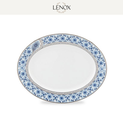 [해외][Lenox] 레녹스 Marchesa Sapphire Plume Oval Platter
