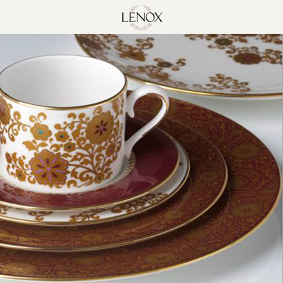 [해외][Lenox] 레녹스 Floral Majesty 4인용 20pc 세트 대/중/소접시,컵/컵받침 (각 4pc) 관세포함/무료배송