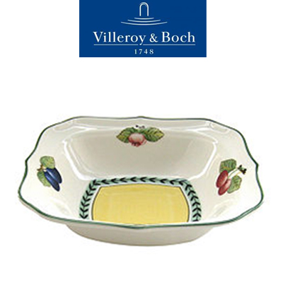[해외][Villeroy&amp;Boch] 빌레로이앤보흐 French Garden Square Individual Salad Bowl 사각 개인 샐러드볼 (4pcs) (21cm)